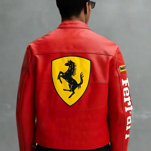 Ferrari red leather jacket