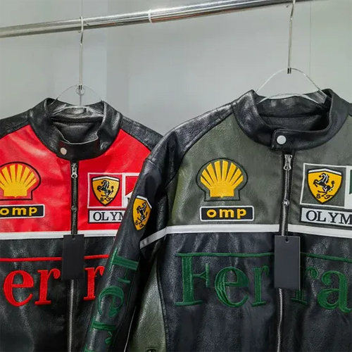 Ferrari x Marlboro leather jacket