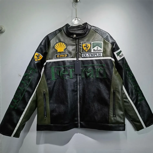 Ferrari x Marlboro leather jacket