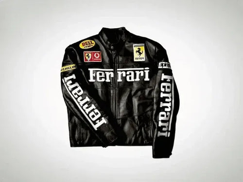 Ferrari black leather jacket