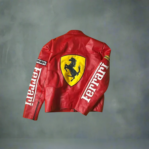 Ferrari red leather jacket