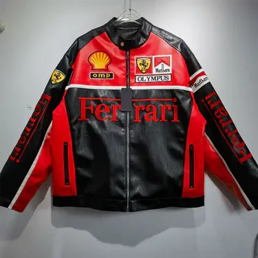 Ferrari x Marlboro leather jacket
