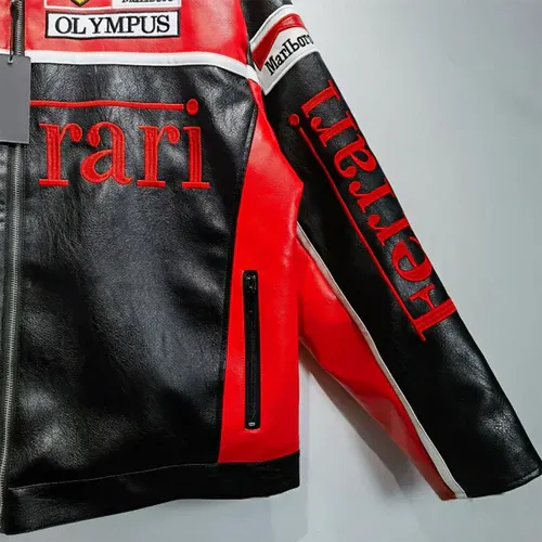 Ferrari x Marlboro leather jacket